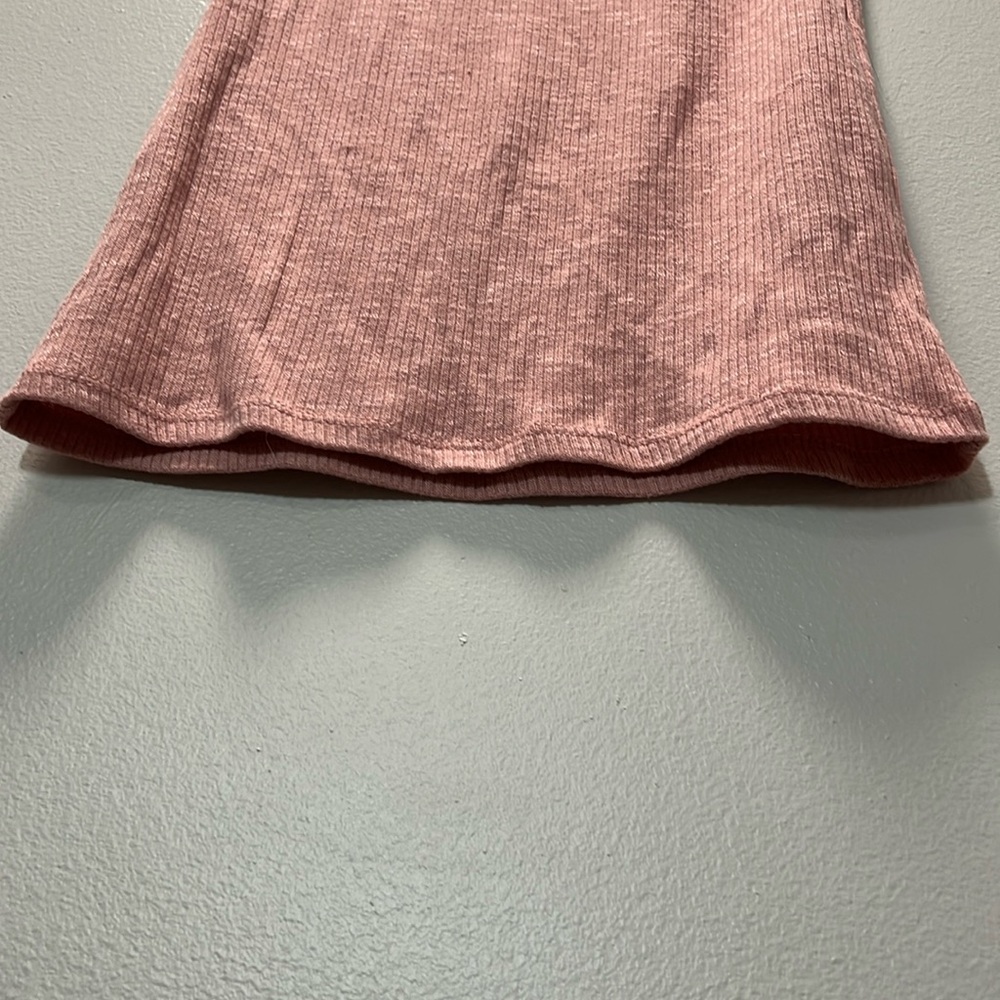 Pink Tank Top - Ribbed Mock Neck - Racerback Fit - Picture 5 of 13